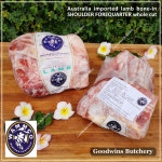 Lamb collar SHOULDER FOREQUARTER BONE-IN frozen CHOPS 1cm 3/8" (price/pack 600g 3-4pcs) brand Wammco / Midfield / WhiteStripe